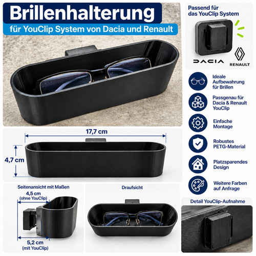 Brillenhalter passend dacia - brillenhalter,